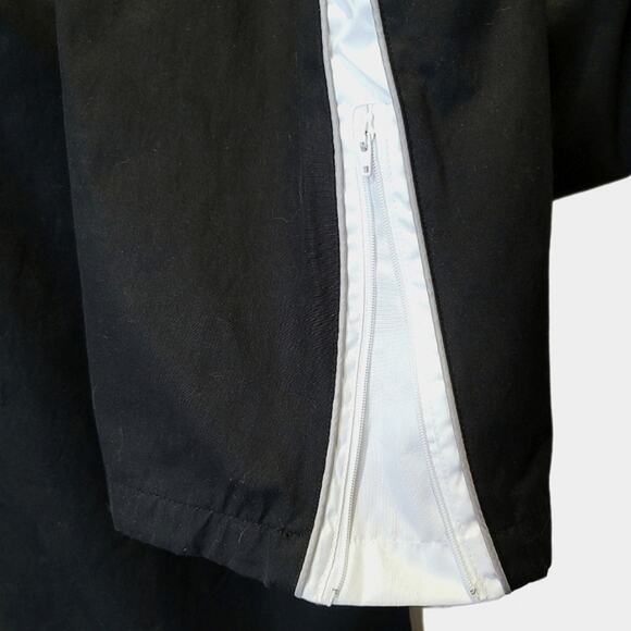 VTG GAP Track Pants Joggers Lined Side Stripe Ankle Zips 12 Black - Picture 2 of 13